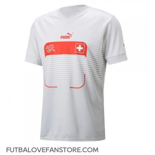 Švajčiarsko Granit Xhaka #10 Vonkajší futbalový dres MS 2022 Krátky Rukáv